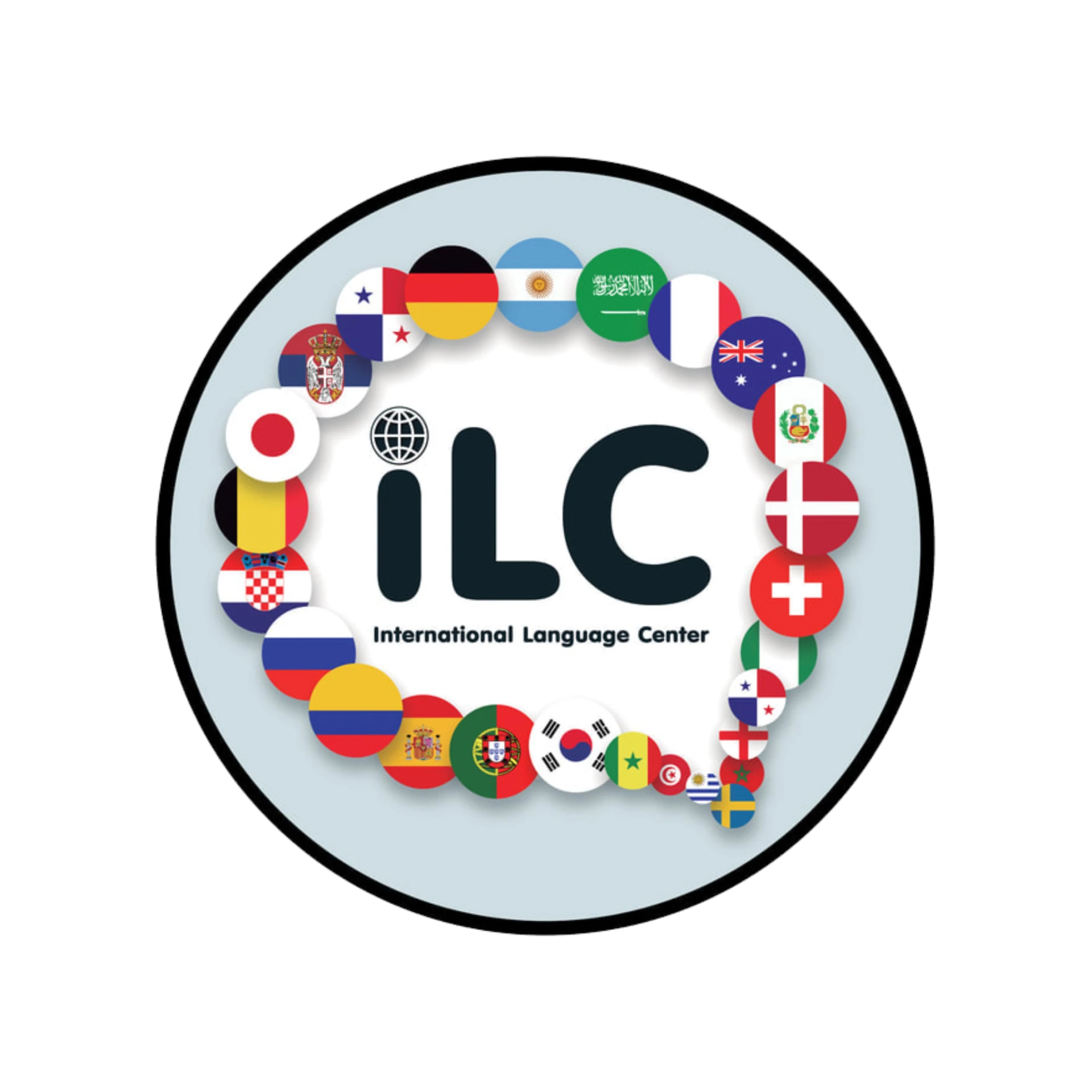 โลโก้ ไอแอลซี ศูนย์ภาษานานาชาติ (iLC — International Language Center)