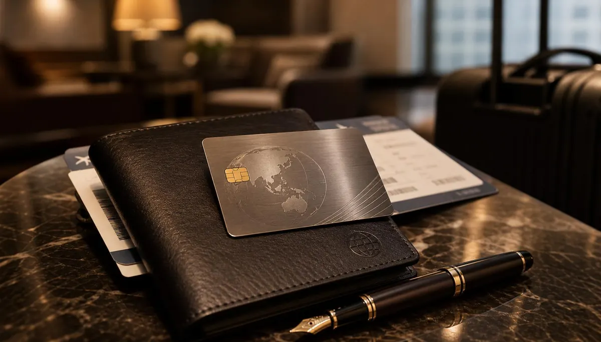 APEC Business Travel Card สำหรับนักธุรกิจไทย เข้า 19 ประเทศสมาชิก APEC ไม่ต้องยื่นวีซ่า — บัตรโลหะพรีเมี่ยมบนกระเป๋าหนังผู้บริหาร