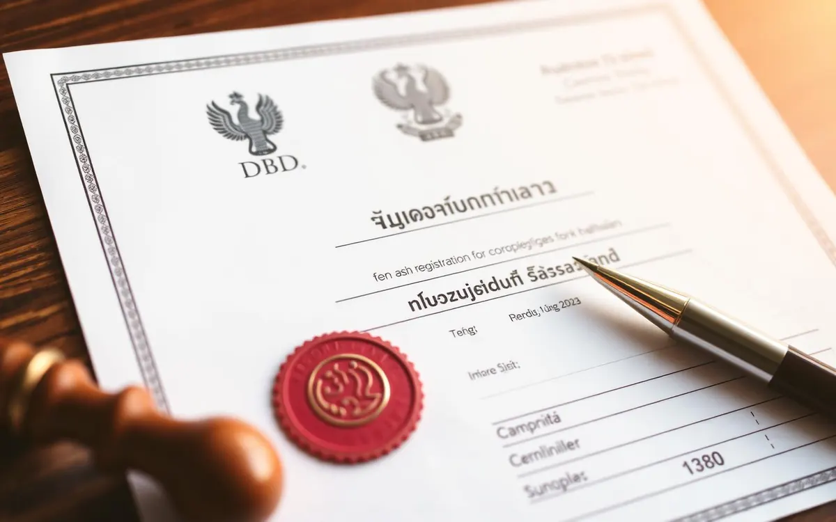 จดทะเบียนบริษัทจำกัดในไทย — หนังสือรับรอง DBD ประทับตราครุฑ ตราประทับบริษัท และรายชื่อผู้ถือหุ้น