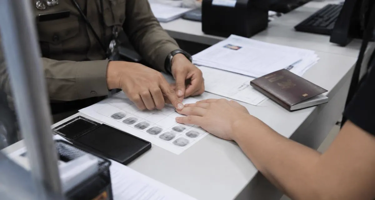 ขั้นตอนเก็บลายนิ้วมือเพื่อขอหนังสือรับรองความประพฤติ — police clearance province