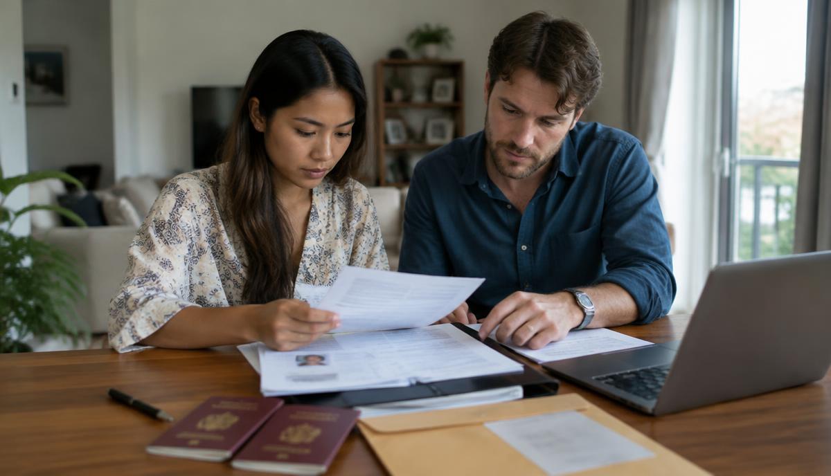 คู่รักไทย–ต่างชาติตรวจแฟ้มเอกสารแปลและพาสปอร์ตก่อนเดินทางไปจดทะเบียนสมรสที่แอลเบเนีย