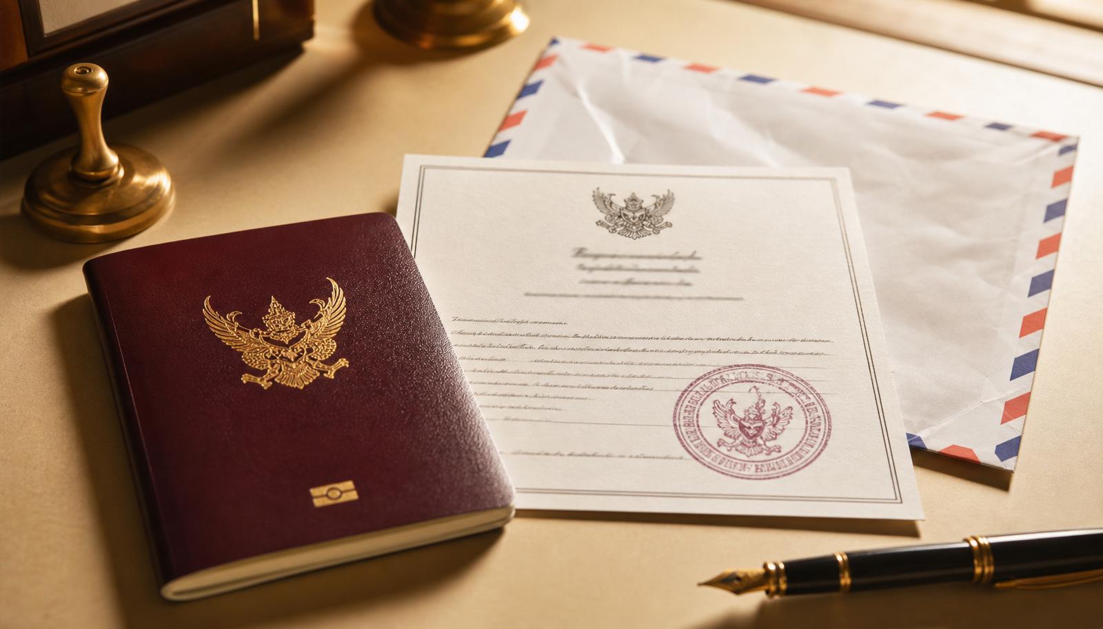 Police Clearance สำหรับคนไทยในต่างประเทศ — หนังสือเดินทางไทย ใบตรวจประวัติ และซองไปรษณีย์อากาศ