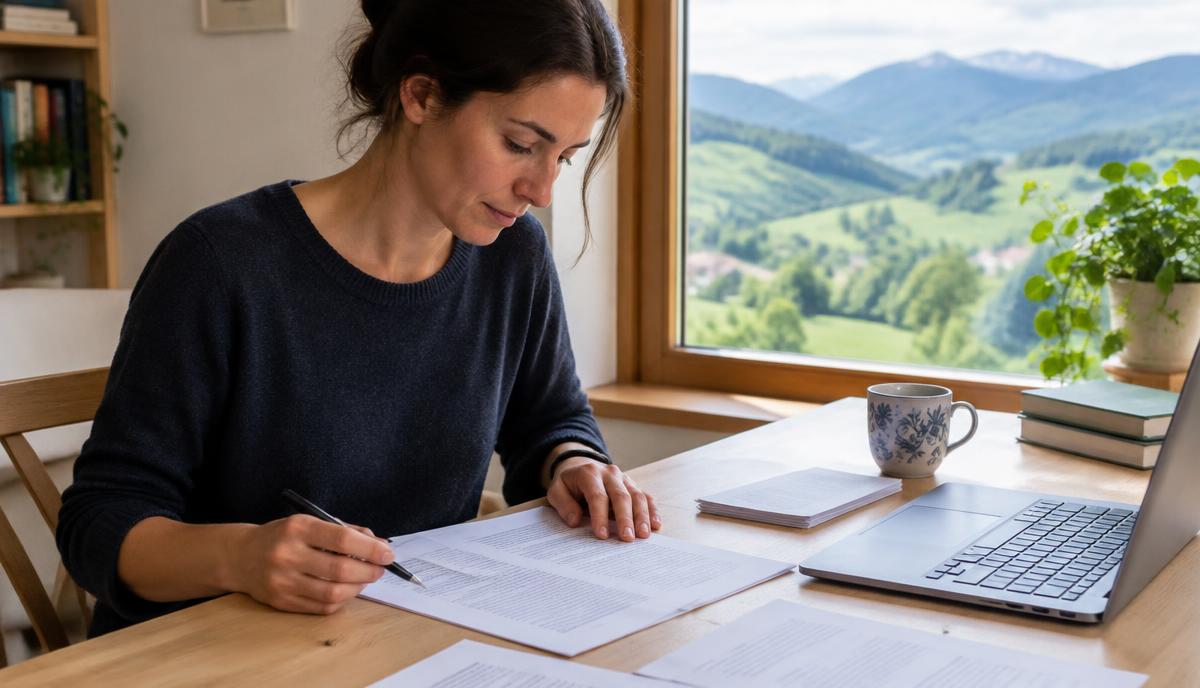 Slovenian documents on a translator's desk