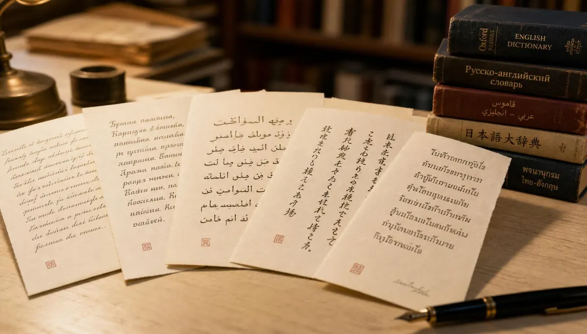 บริการแปลเอกสารกว่า 30 ภาษาโดยนักแปลเจ้าของภาษา — ภาษาอังกฤษ จีน ญี่ปุ่น อาหรับ รัสเซีย ไทย