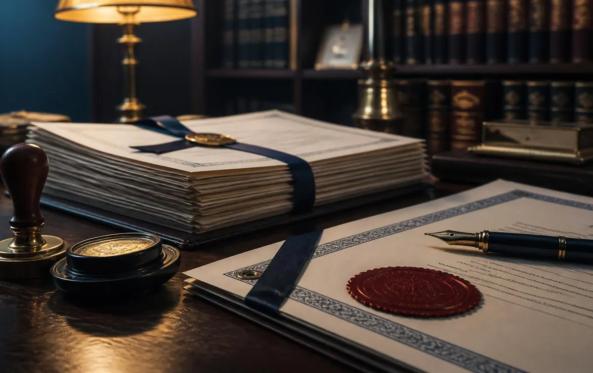 เอกสารแปลรับรองพร้อมตราประทับ Notary สีแดง