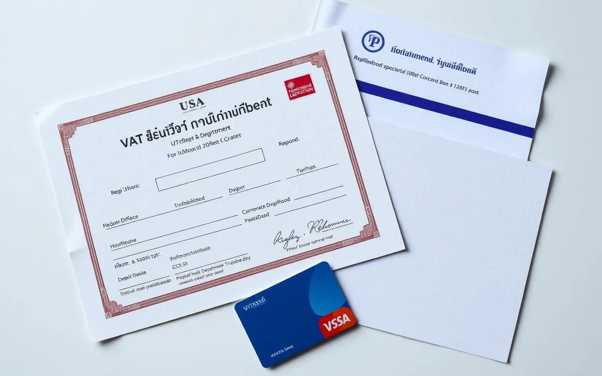 จด VAT และเปิดบัญชีธนาคารนิติบุคคล — ใบทะเบียน VAT สรรพากร บัตรเดบิตธุรกิจและสมุดบัญชีเงินฝาก